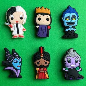 Disney Villains Crocs Shoe Charms Set of 6 - jibbitz Charms